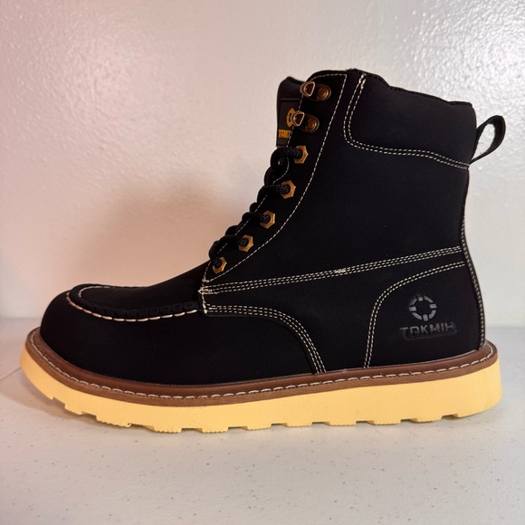 Takmih 918 Men’s Professional Steel Toe Work Boots Size 9 Safety Shoes - Picture 7 of 13